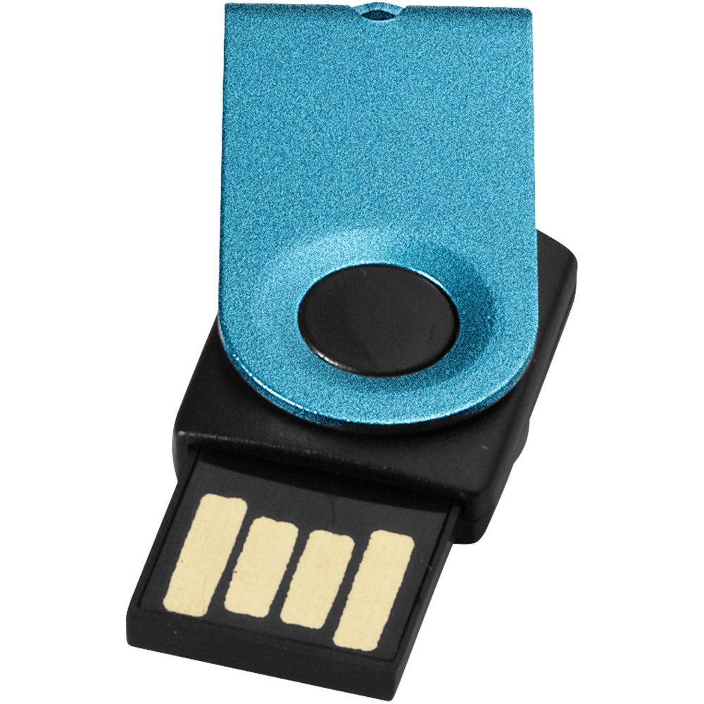 Mini USB-Stick - aquablau, schwarz