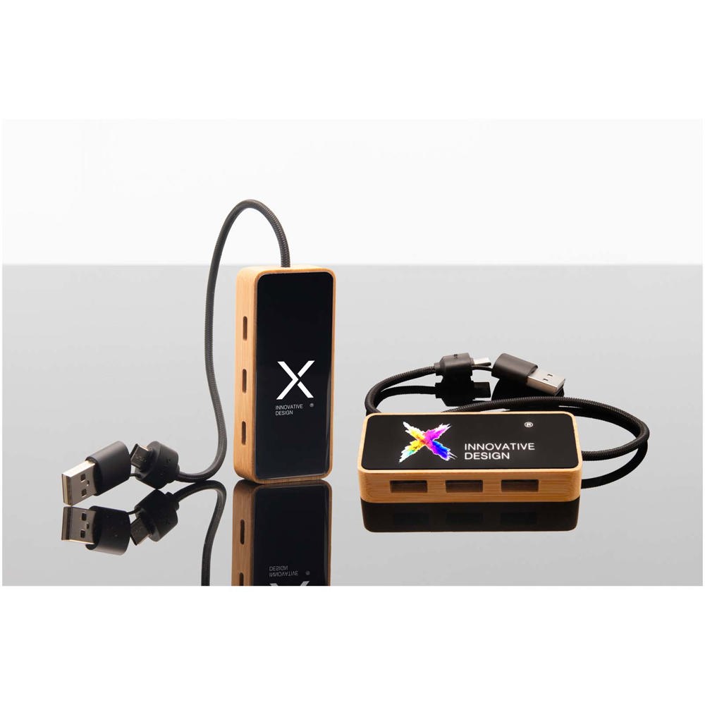 SCX.design H21 8-in-1 USB-Hub mit doppeltem Eingang und 6 Anschlüssen