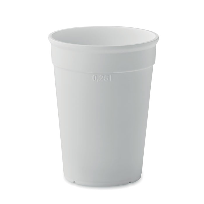 AWAYCUP - PP-Becher 250 ml - Weiß