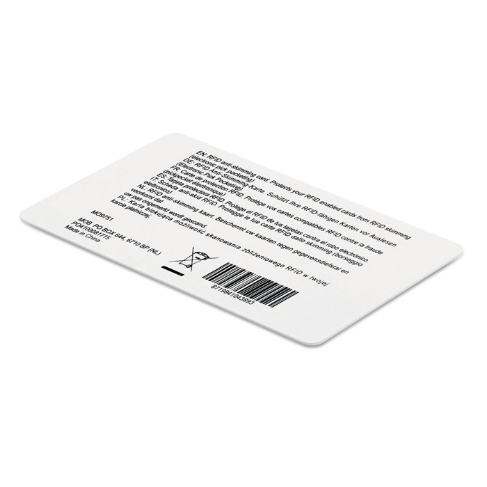 CUSTOS - RFID Anti-Skimming Karte