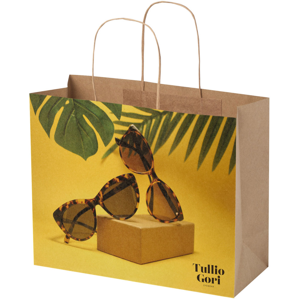 Kraftpapiertasche 120 g/m² mit gedrehten Griffen – 31 × 12 × 25 cm - Kraftpapier