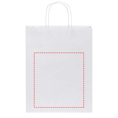 Kraftpapiertasche 80 g/m² mit gedrehten Griffen – 25 × 11 × 32 cm