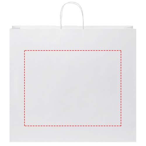 Kraftpapiertasche 90-100 g/m² mit gedrehten Griffen – 49,5 × 14 × 44 cm