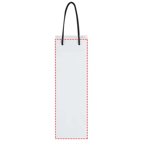 Handgefertigte 170 g/m² Weinflaschentüte aus Integra-Papier mit Kunststoff Kordelgriffen – 12 × 9 × 37 cm