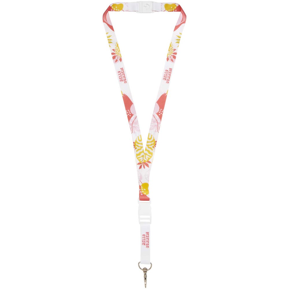 Balta Sublimation Lanyard mit Schnapp- und Sicherheitsverschluss - weiss, weiss
