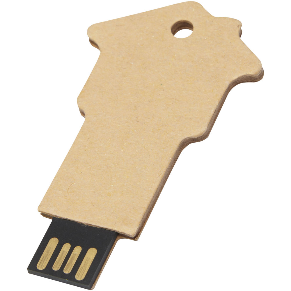Haus USB-Stick 2.0 aus recyceltem Papier - Kraftpapier