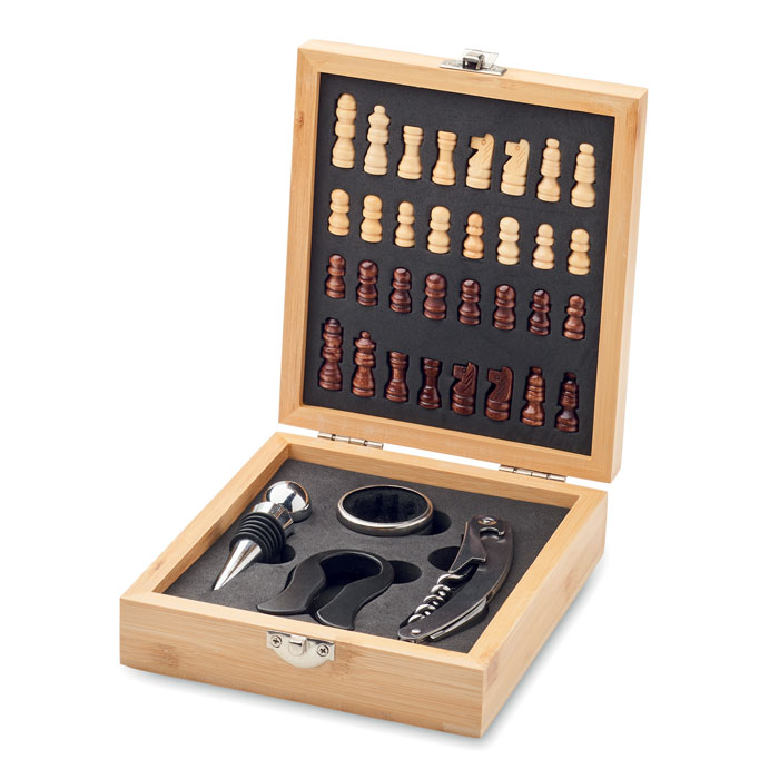 CHESSET - Weinset mit Schachspiel