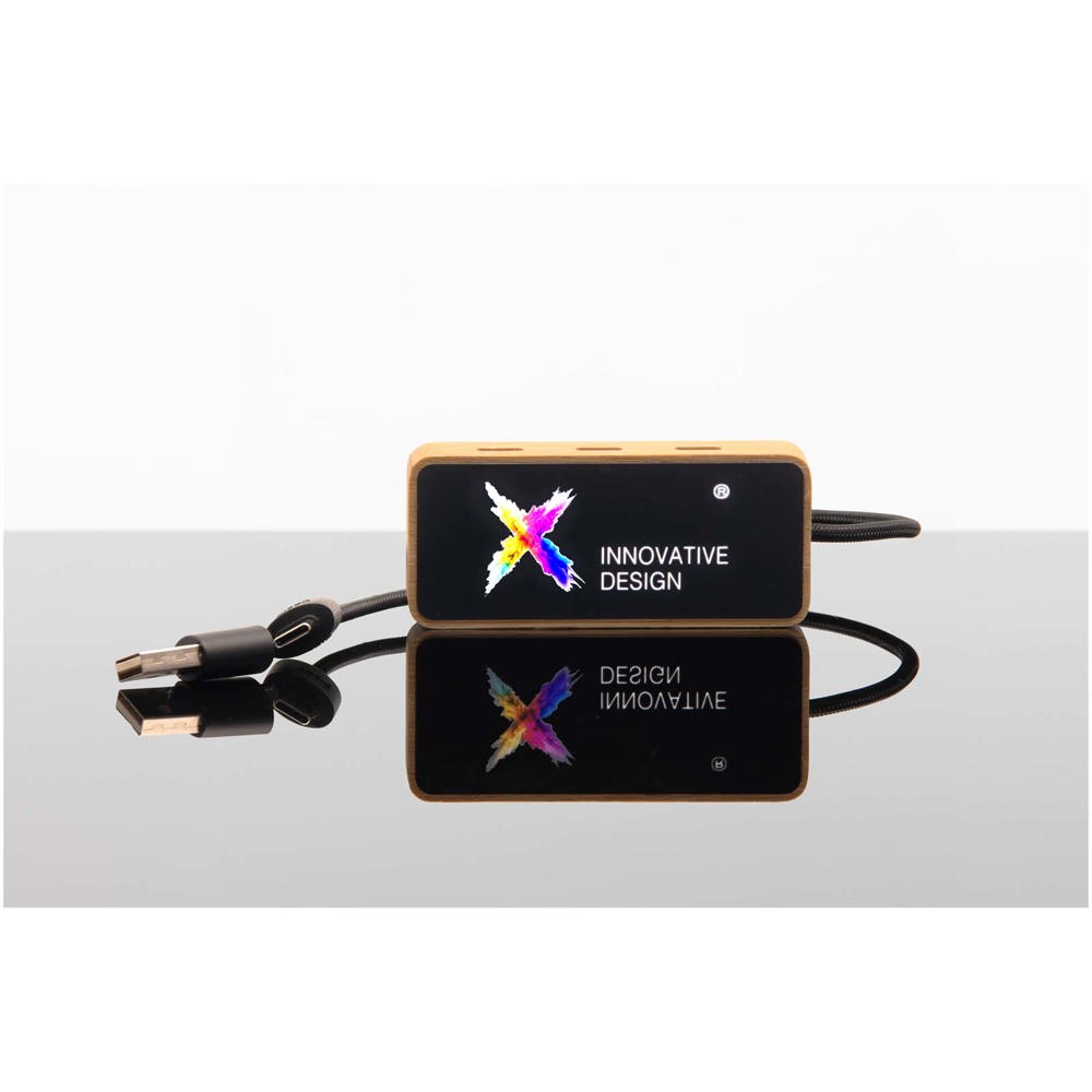 SCX.design H21 8-in-1 USB-Hub mit doppeltem Eingang und 6 Anschlüssen