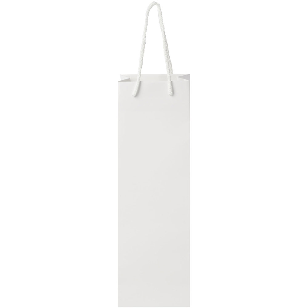 Handgefertigte 170 g/m² Weinflaschentüte aus Integra-Papier mit Kunststoff Kordelgriffen – 12 × 9 × 37 cm