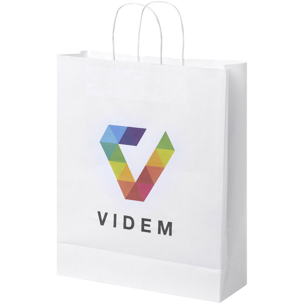 Kraftpapiertasche 80-90 g/m² mit gedrehten Griffen – 32 × 12 × 40 cm