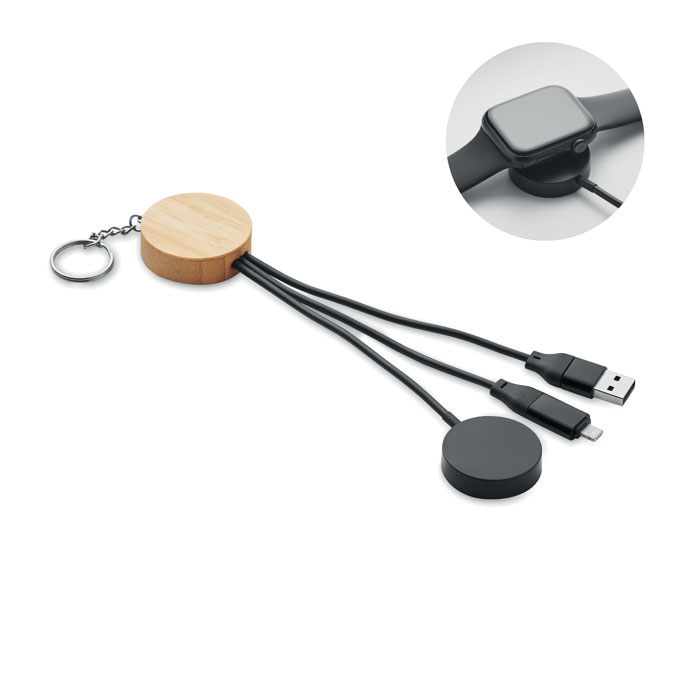 BULE - Schlüsselring 4in1 Kabel 60W - Schwarz