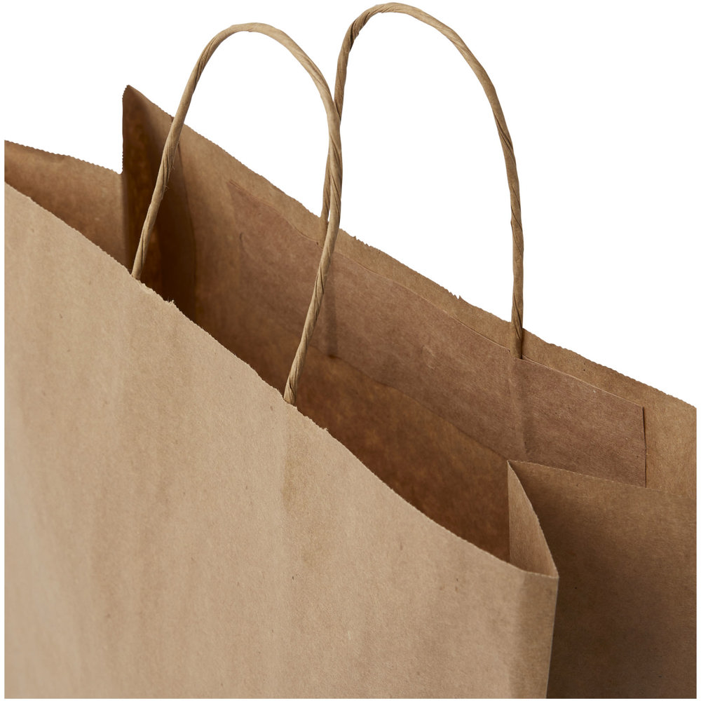Kraftpapiertasche 80-90 g/m² mit gedrehten Griffen – 32 × 12 × 40 cm