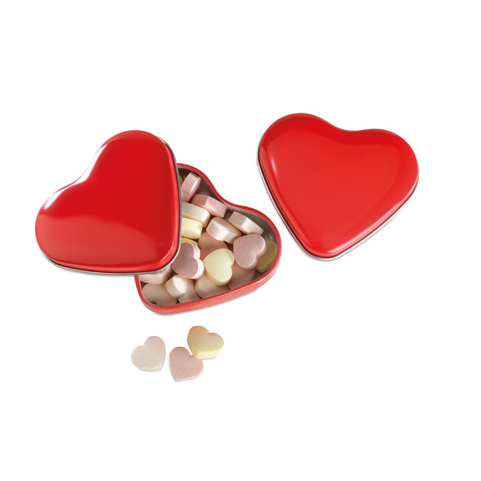 LOVEMINT - Herzdose mit Bonbons - Rot