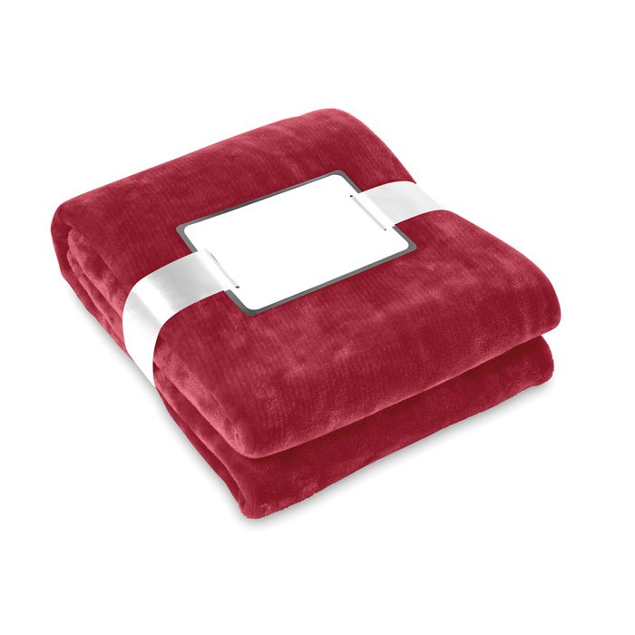 DAVOS - Flanell Fleece-Decke - Bordeaux
