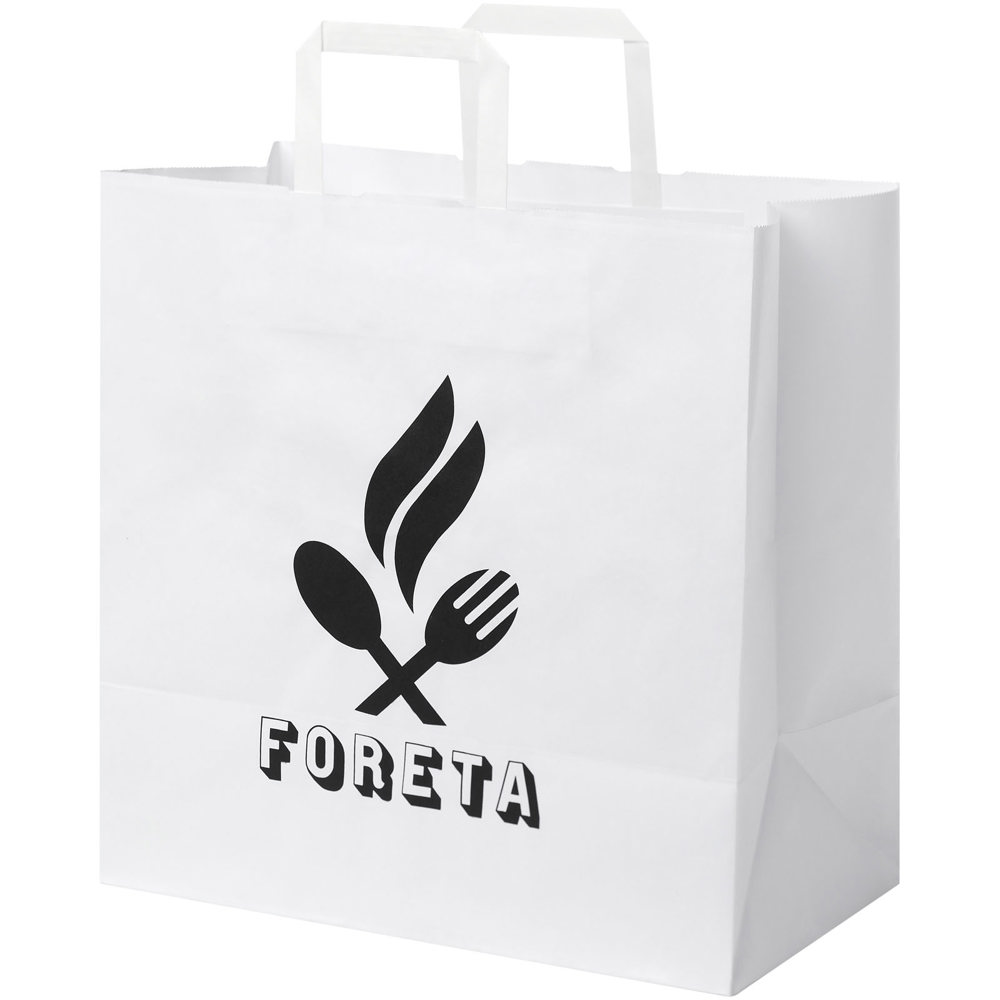 Kraftpapiertasche 80-90 g/m² mit flachen Griffen – 34 × 20 × 35 cm