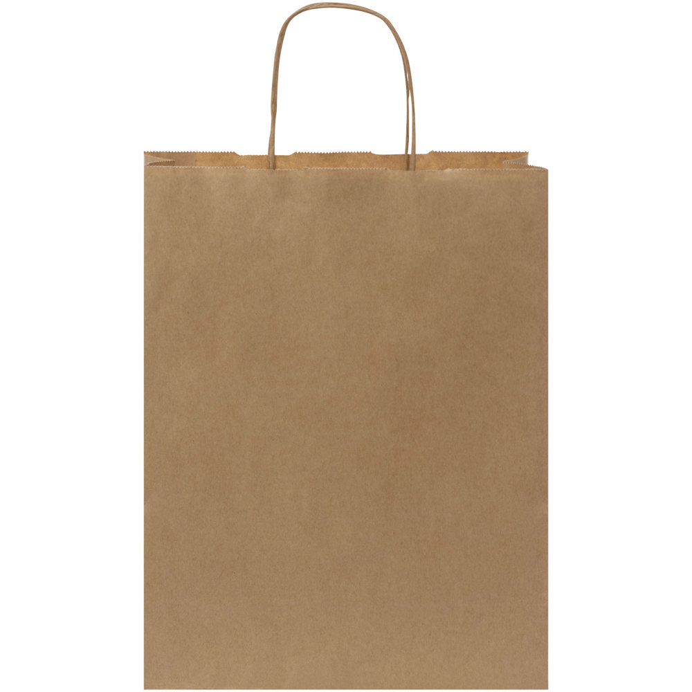 Kraftpapiertasche 80 g/m² mit gedrehten Griffen – 25 × 11 × 32 cm