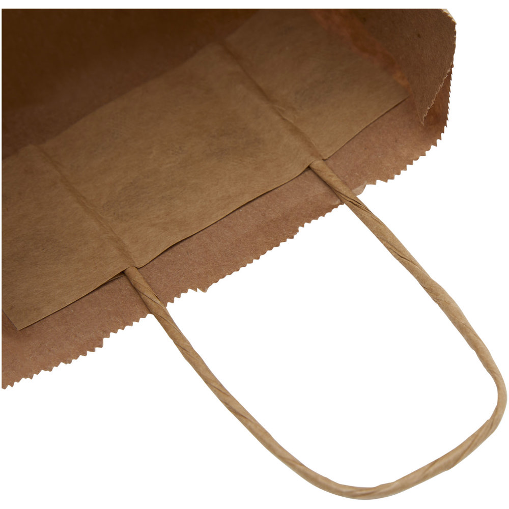 Kraftpapiertasche 80 g/m² mit gedrehten Griffen – 18 × 8 × 21 cm