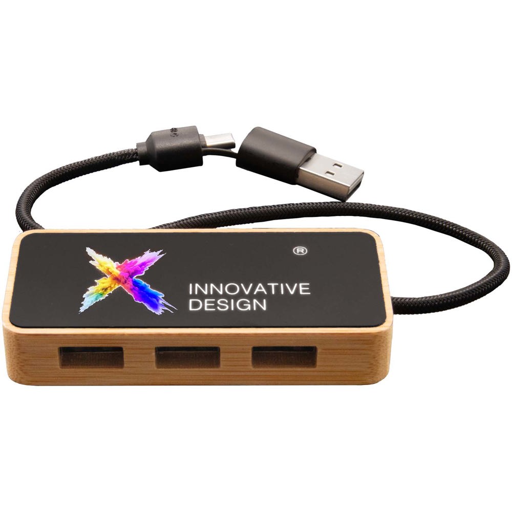 SCX.design H21 8-in-1 USB-Hub mit doppeltem Eingang und 6 Anschlüssen