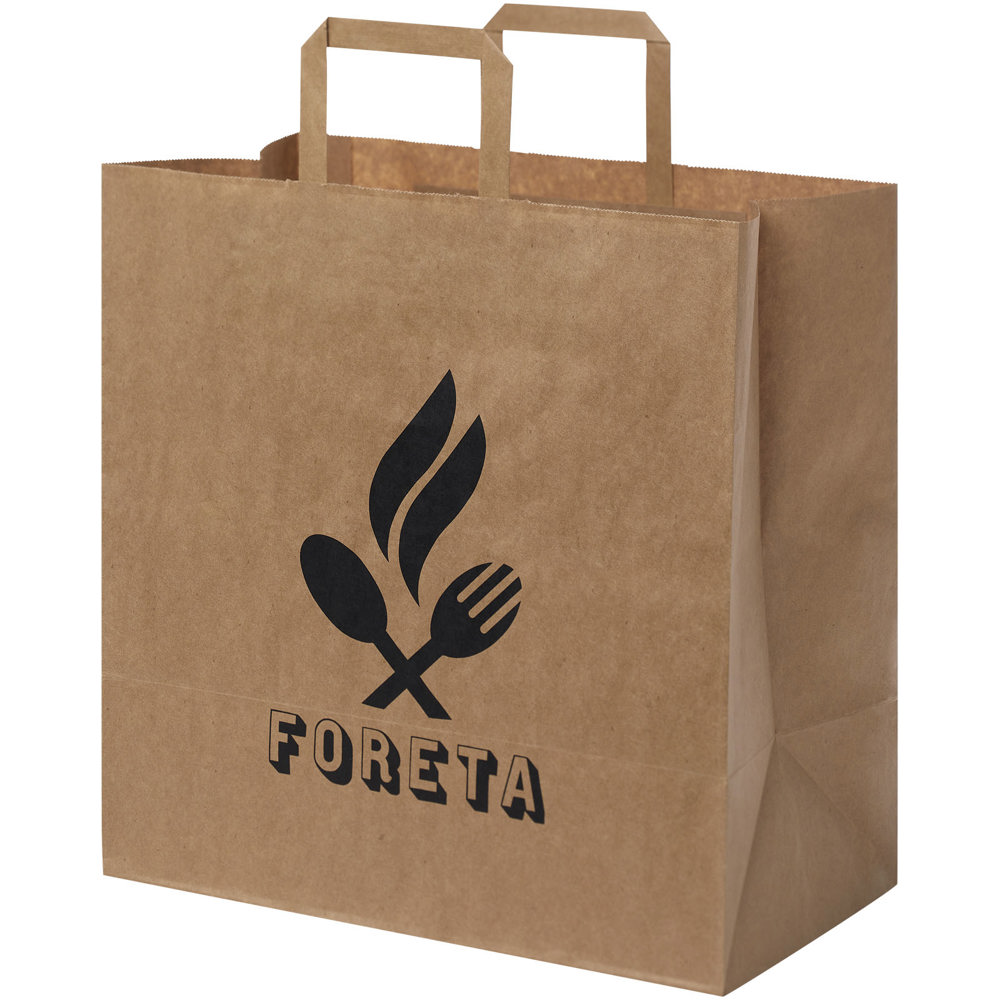 Kraftpapiertasche 80-90 g/m² mit flachen Griffen – 34 × 20 × 35 cm - Kraftpapier