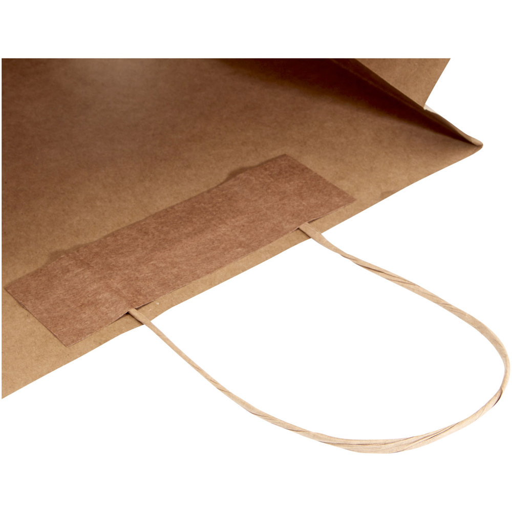 Kraftpapiertasche 120 g/m² mit gedrehten Griffen – 31 × 12 × 41 cm