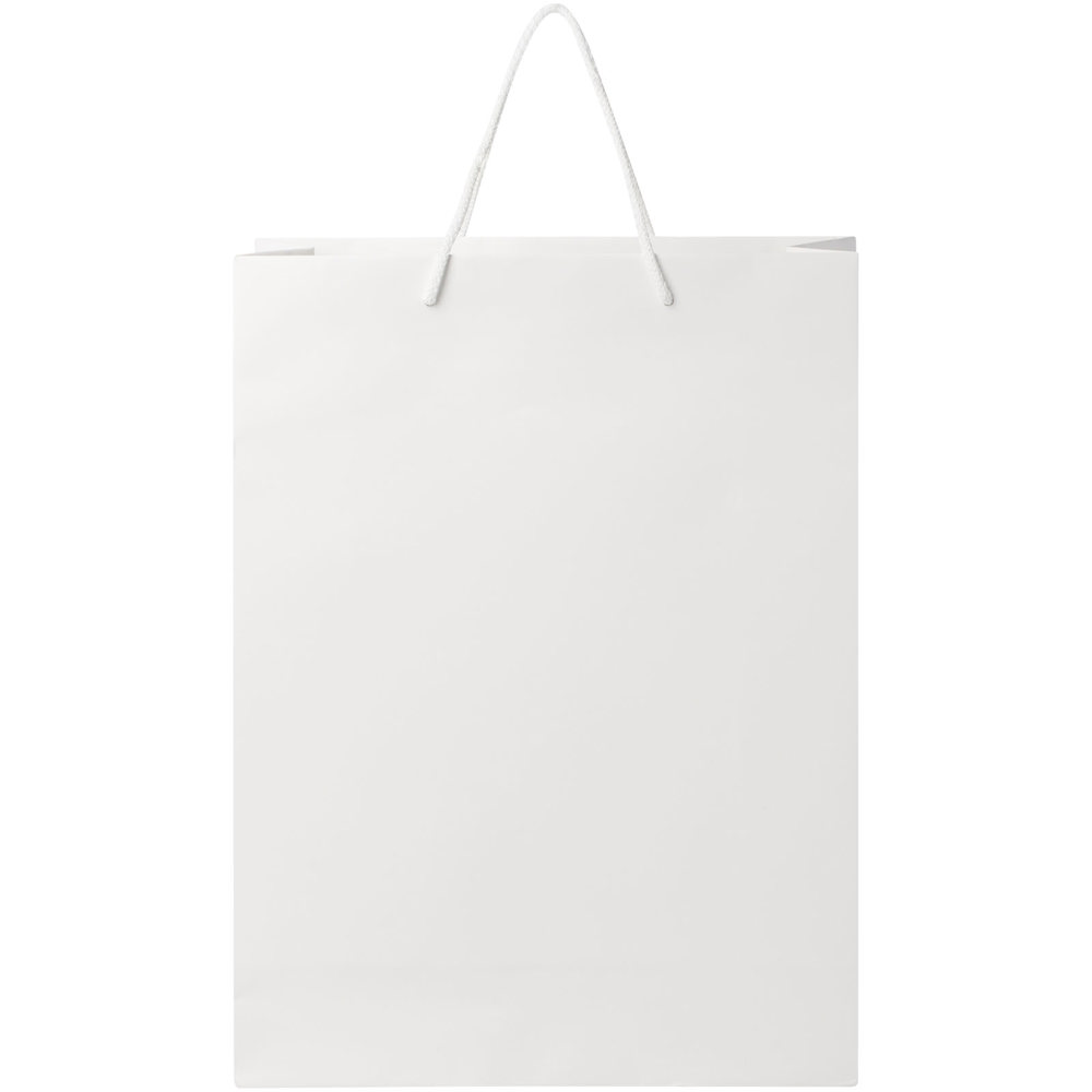 Handgefertigte 170 g/m² Integra-Papiertüte mit Kunststoff Kordelgriffen – 31 × 12 × 41 cm