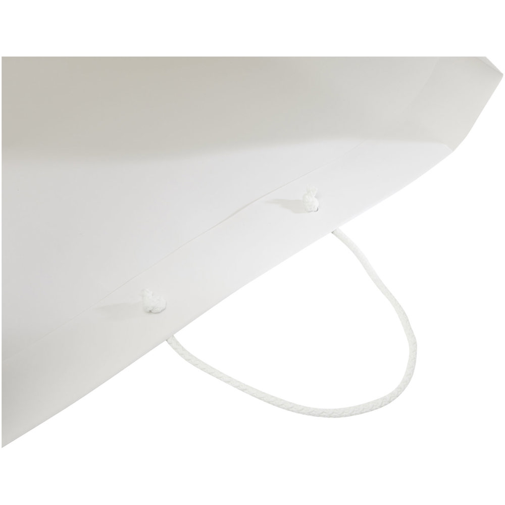 Handgefertigte 170 g/m² Integra-Papiertüte mit Kunststoff Kordelgriffen – 45 × 10 × 35 cm