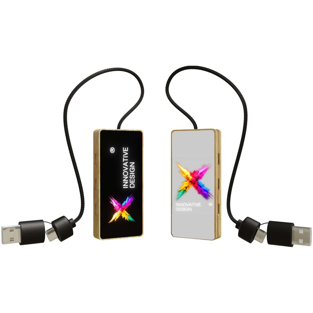 SCX.design H21 8-in-1 USB-Hub mit doppeltem Eingang und 6 Anschlüssen