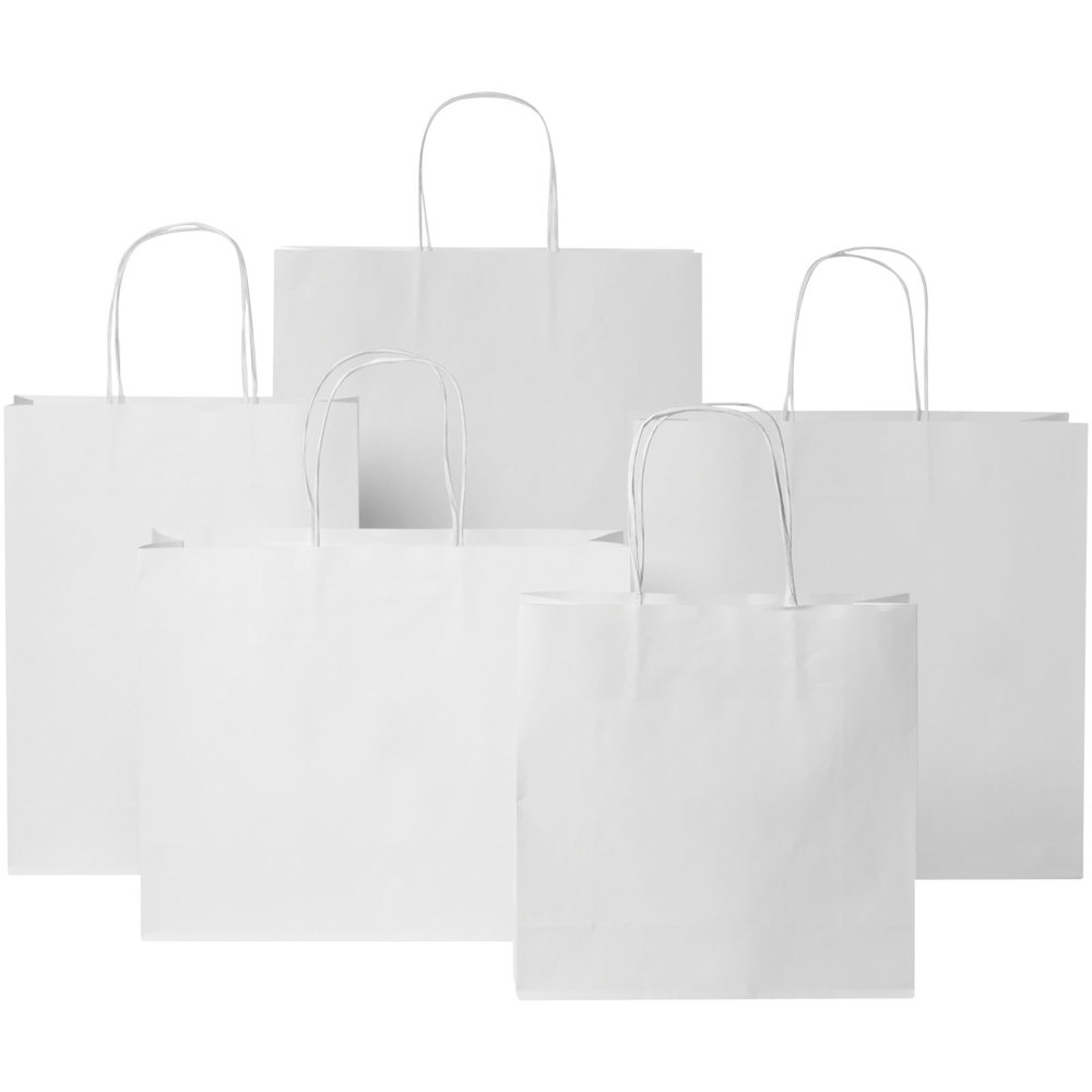 Kraftpapiertasche 120 g/m² mit gedrehten Griffen – 24 × 9 × 32 cm