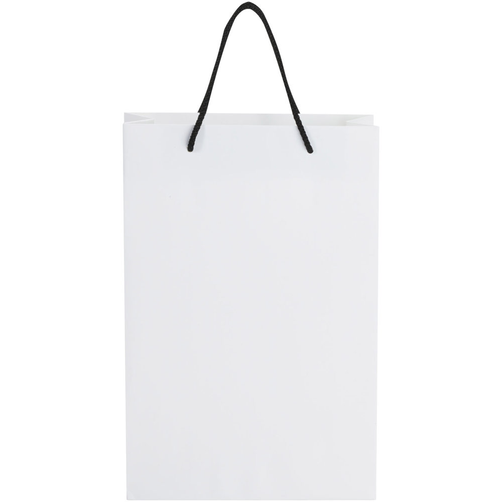 Handgefertigte 170 g/m² Integra-Papiertüte mit Kunststoff Kordelgriffen – 24 × 9 × 36 cm