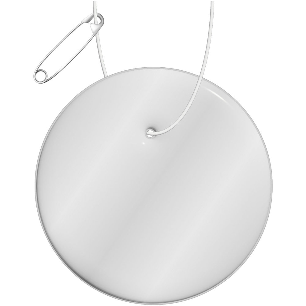 RFX™ H-09 Runder reflektierender PVC-Anhänger - weiss
