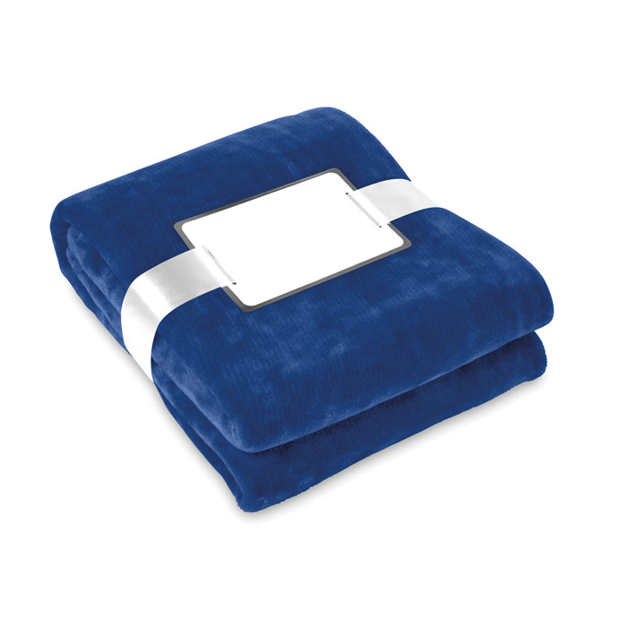 DAVOS - Flanell Fleece-Decke - Blau