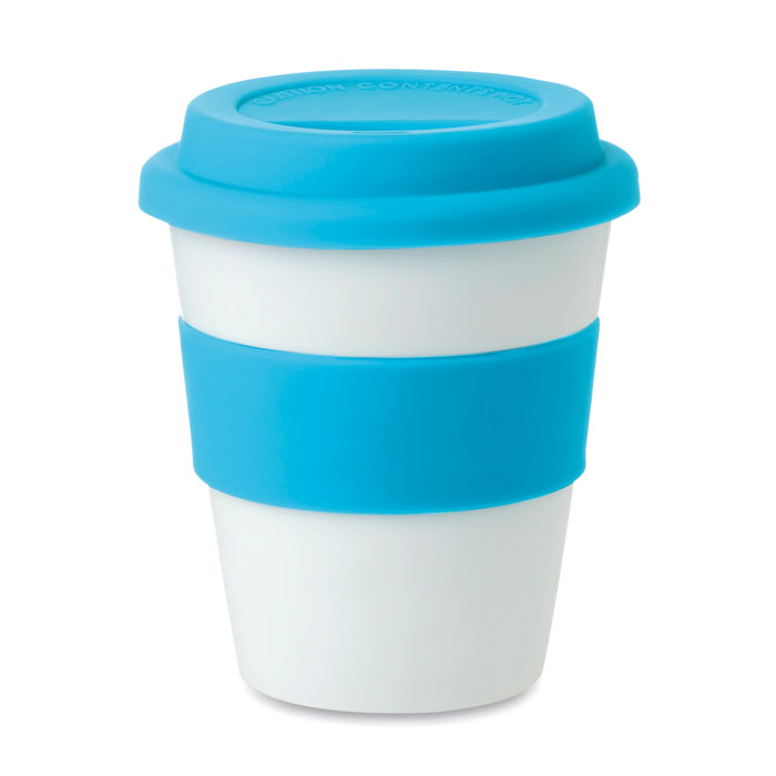 ASTORIA - PP Becher mit Silikon-Deckel - Türkis