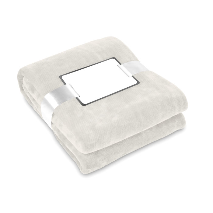 DAVOS - Flanell Fleece-Decke - Beige