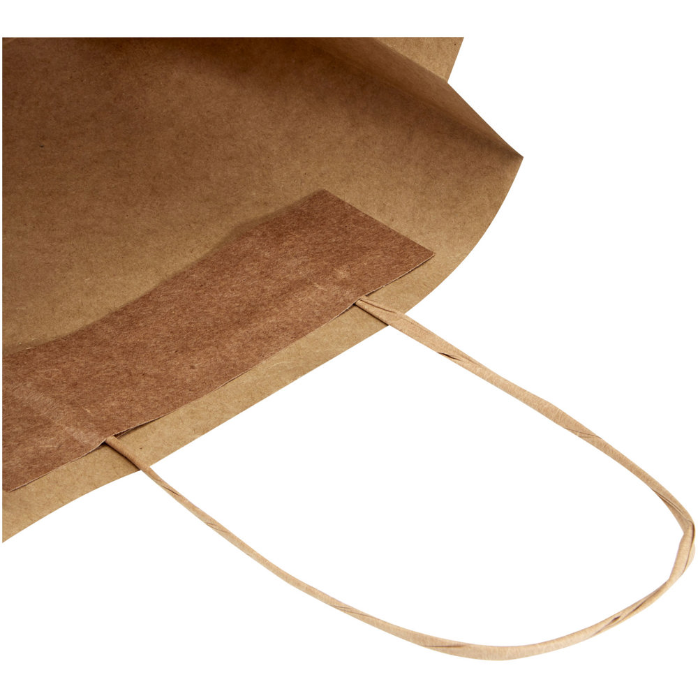 Kraftpapiertasche 120 /m² mit gedrehten Griffen – 24 × 9 × 24 cm