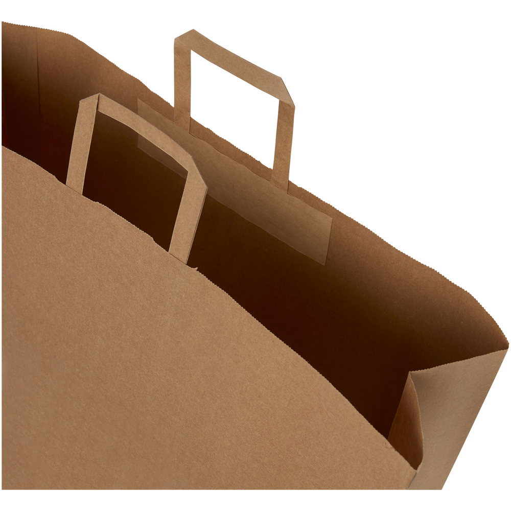 Kraftpapiertasche 90-100 g/m² mit flachen Griffen – 49,5 × 14 × 44 cm