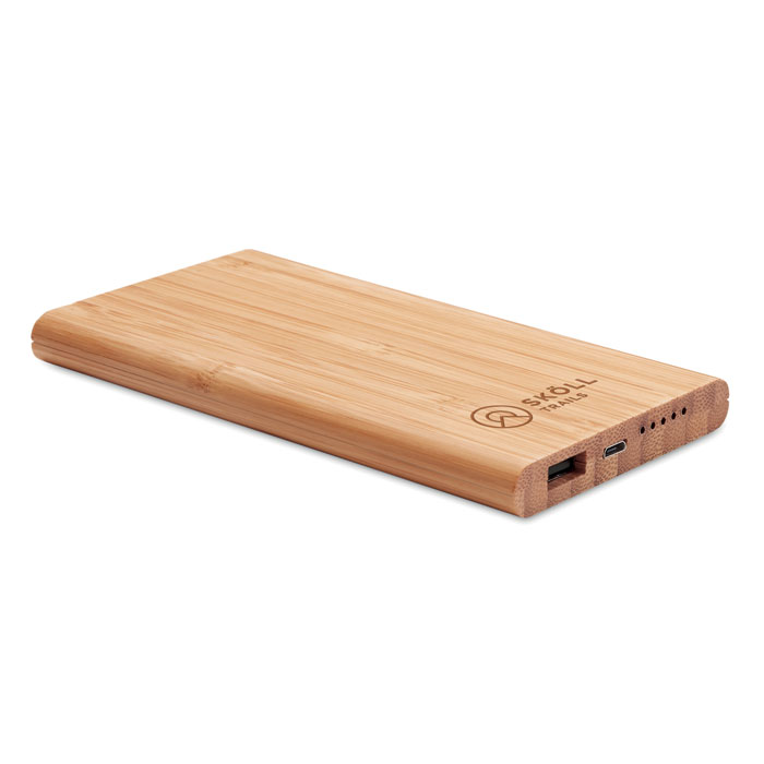 ARENA - Induktive Powerbank Bambus