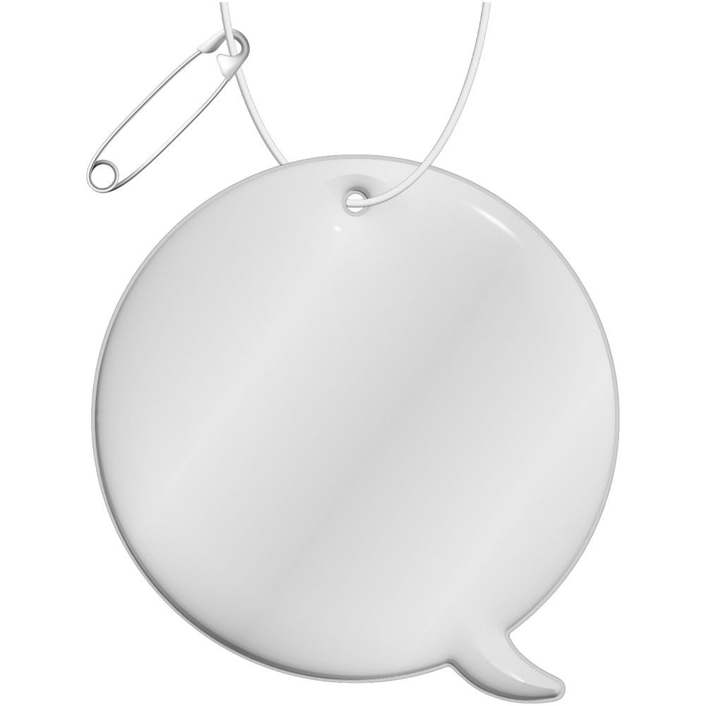 RFX™ H-09 Reflektierender Callout-PVC-Anhänger - weiss