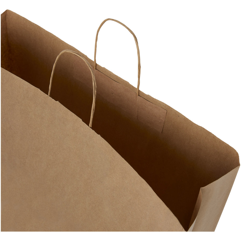 Kraftpapiertasche 90-100 g/m² mit gedrehten Griffen – 49,5 × 14 × 44 cm
