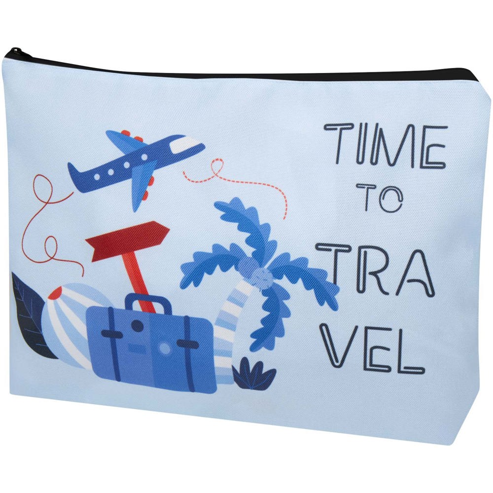 Ayla RPET Sublimation Reisetasche – large - schwarz, weiss